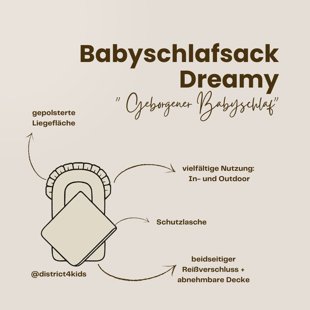 Babyschlafsack Dreamy Teddy Boucle - kuscheliger Ganzjahreschlafsack - Babyschlafsack