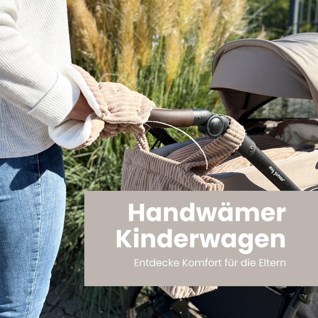 Handschuhe Cord für den Kinderwagen - Handwärmer - Winterfußsack