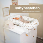 Babynestchen Musselin Herzen braun – Weicher mitwachsender Baby-Kokon - Herzen braun - Babynestchen