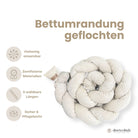 Bettschlange geflochten Cord – Kuschelige & robuste Bettumrandung - Baby & Kleinkind