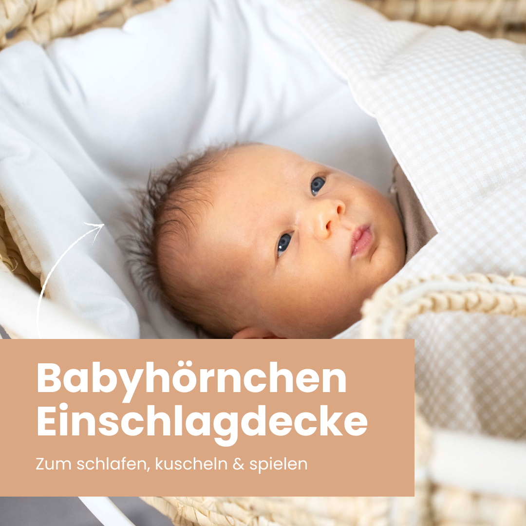 Babyhörnchen Baumwolle kariert – Puckdecke & Einschlagdecke - Kariert beige / 2.5 TOG - Babyhörnchen