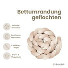 Bettschlange geflochten Velours – Bettumrandung für Schutz Geborgenheit & Komfort - Baby & Kleinkind