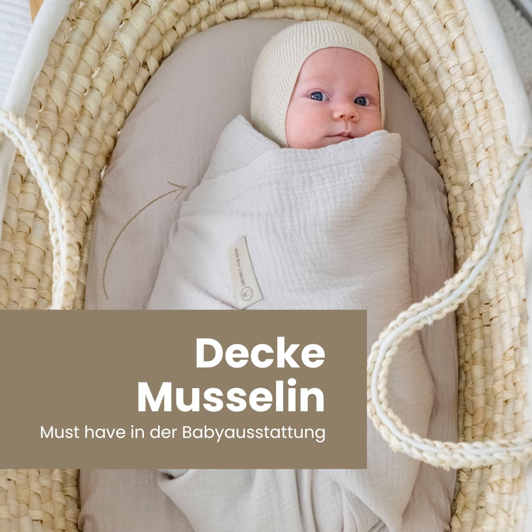 Decke Musselin - Mulltuch Schmuse- & Puckdecke - Bettdecke