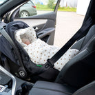 Einschlagdecke Musselin Herzen braun – Perfekt für jede Autoschale - Einschlagdecke Autoschale