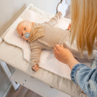 Wickelunterlage Teddystoff Bouclé – praktische Windeltasche für unterwegs - Wickelauflage