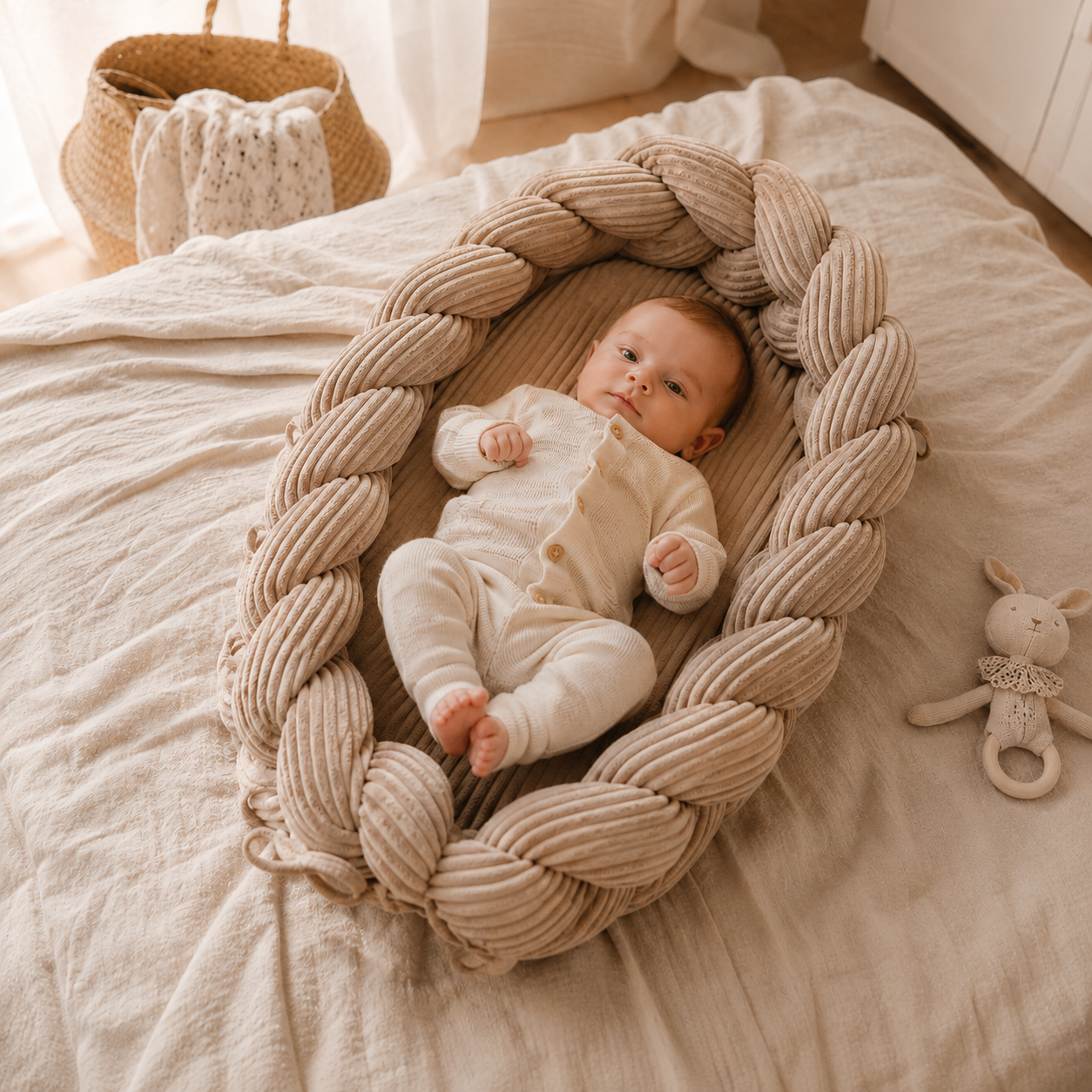 Babynest & Bettschlange 2 in 1 | Cord District for Kids