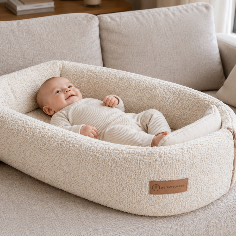 babynest krabbeldecke 2 in 1 bocule creme baby