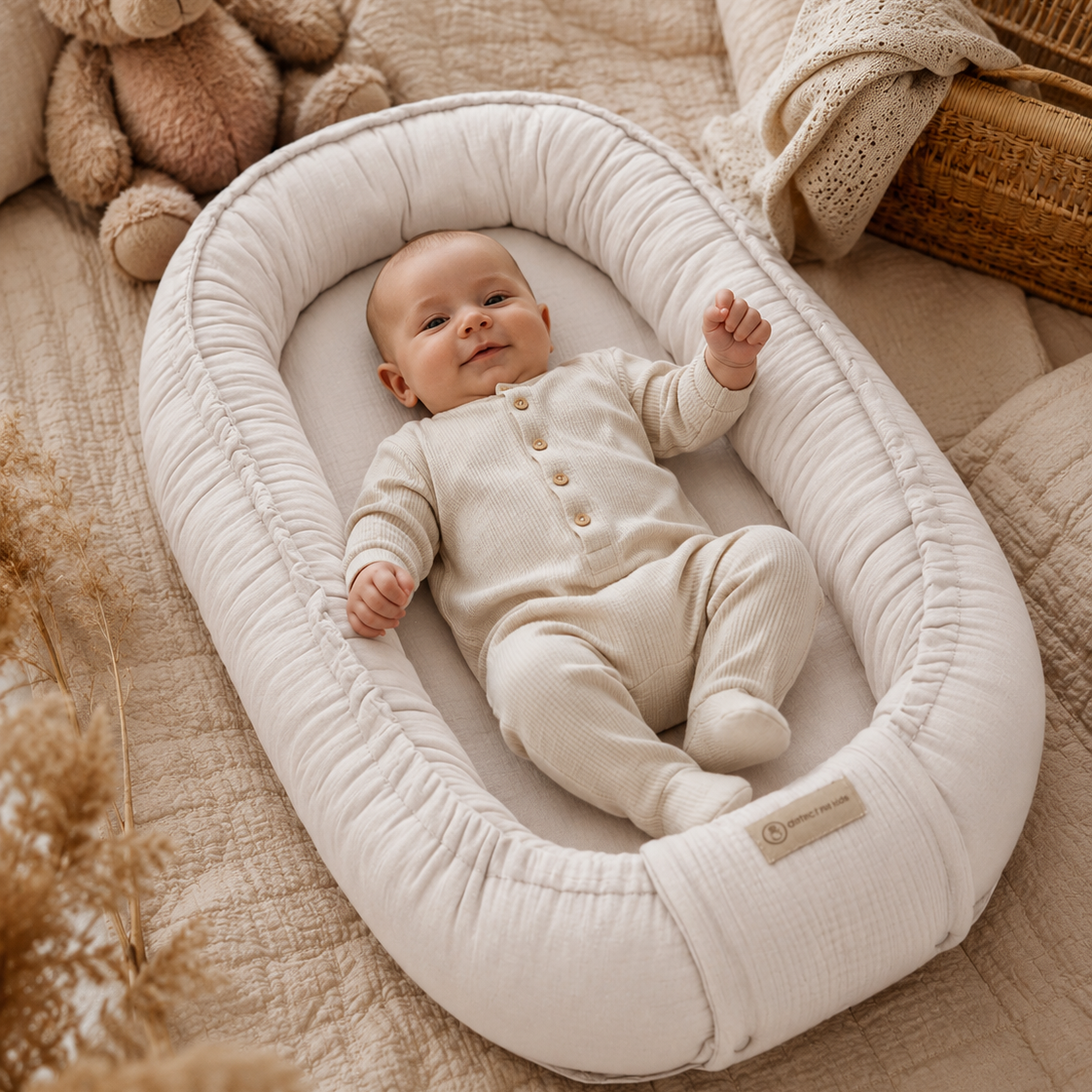 babynestchen musselin beige district for kid smi tbaby beige
