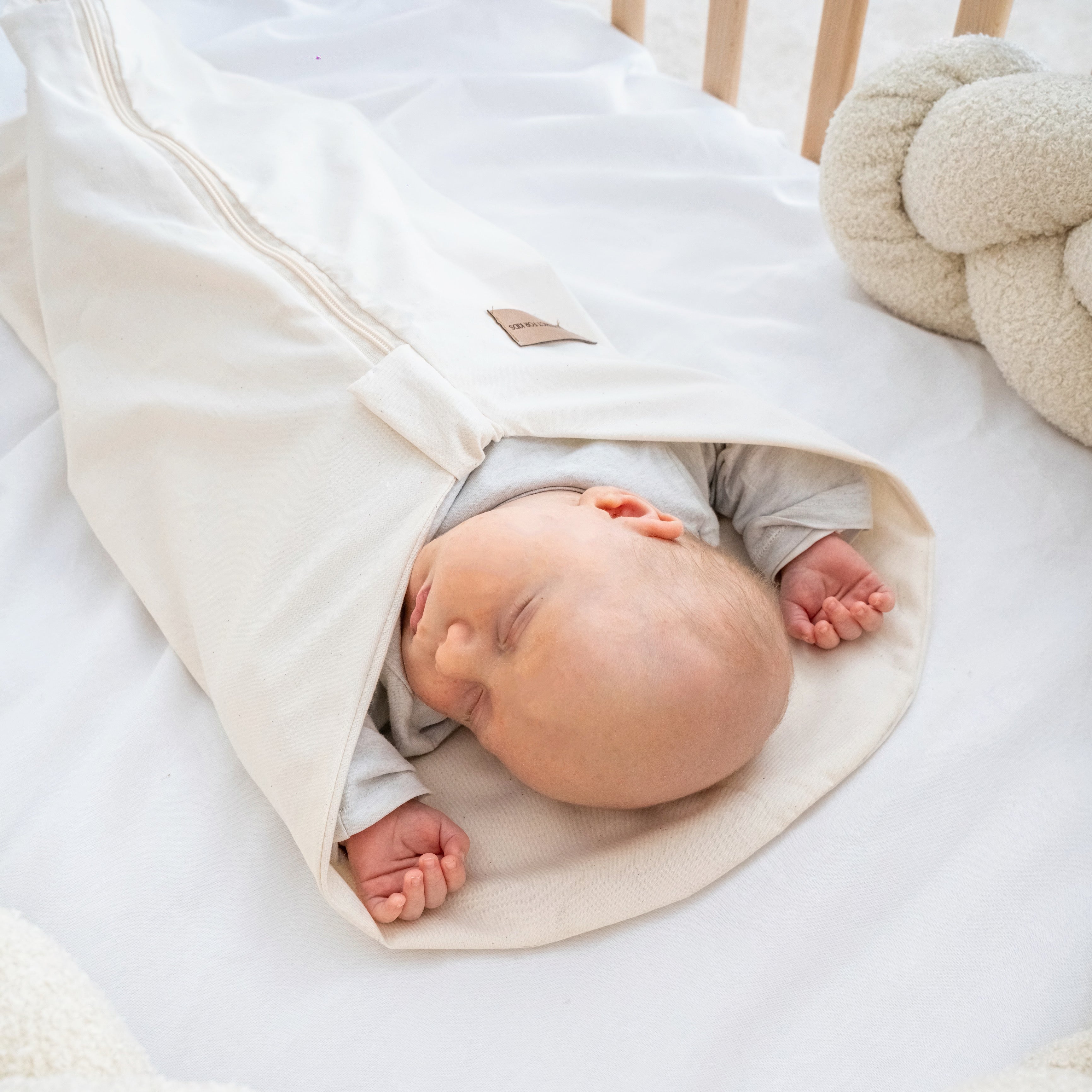 Pucksack Bio-Baumwolle mitwachsend - Ganzjahres Schlafsack für Babys Pucksack