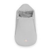 Winterfußsack Musselin – atmungsaktiv & warm für Kinderwagen & Autoschale - Grau / 90cm - Winterfußsack