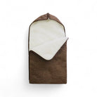 Winterfußsack Schlafsack Merinowolle – für Babywanne & Kinderwagen Braun Winterfußsack