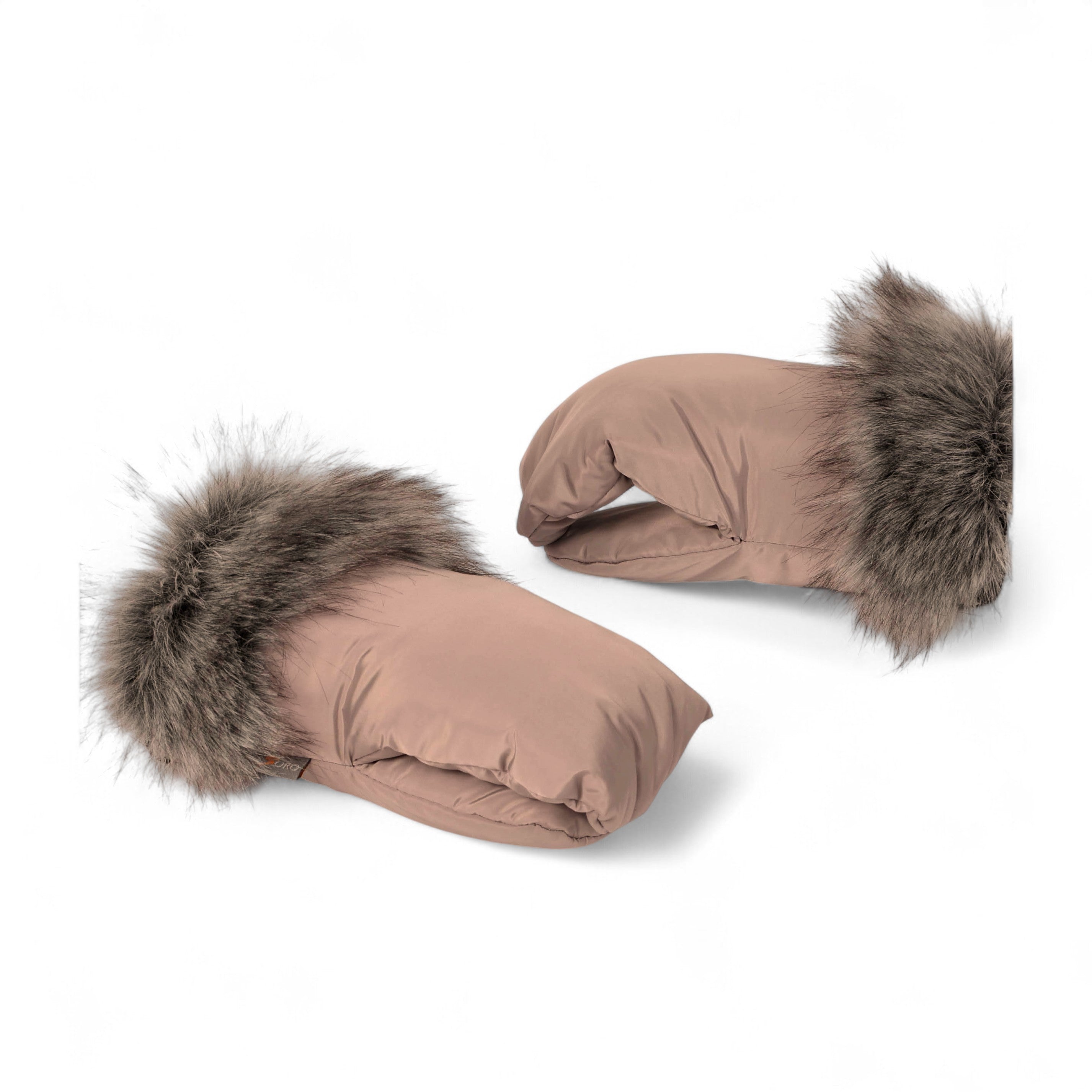 Handschuhe mit Fell für Kinderwagen – Handwärmer - Braun - Handschuhe