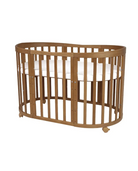 Babybett 7-in-1 – Ein Bett für viele Jahre - mitwachsend | Ovale Form - Vintage - Babybett