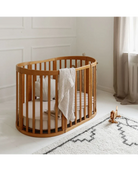 Babybett 7-in-1 – Ein Bett für viele Jahre - mitwachsend | Ovale Form - Babybett