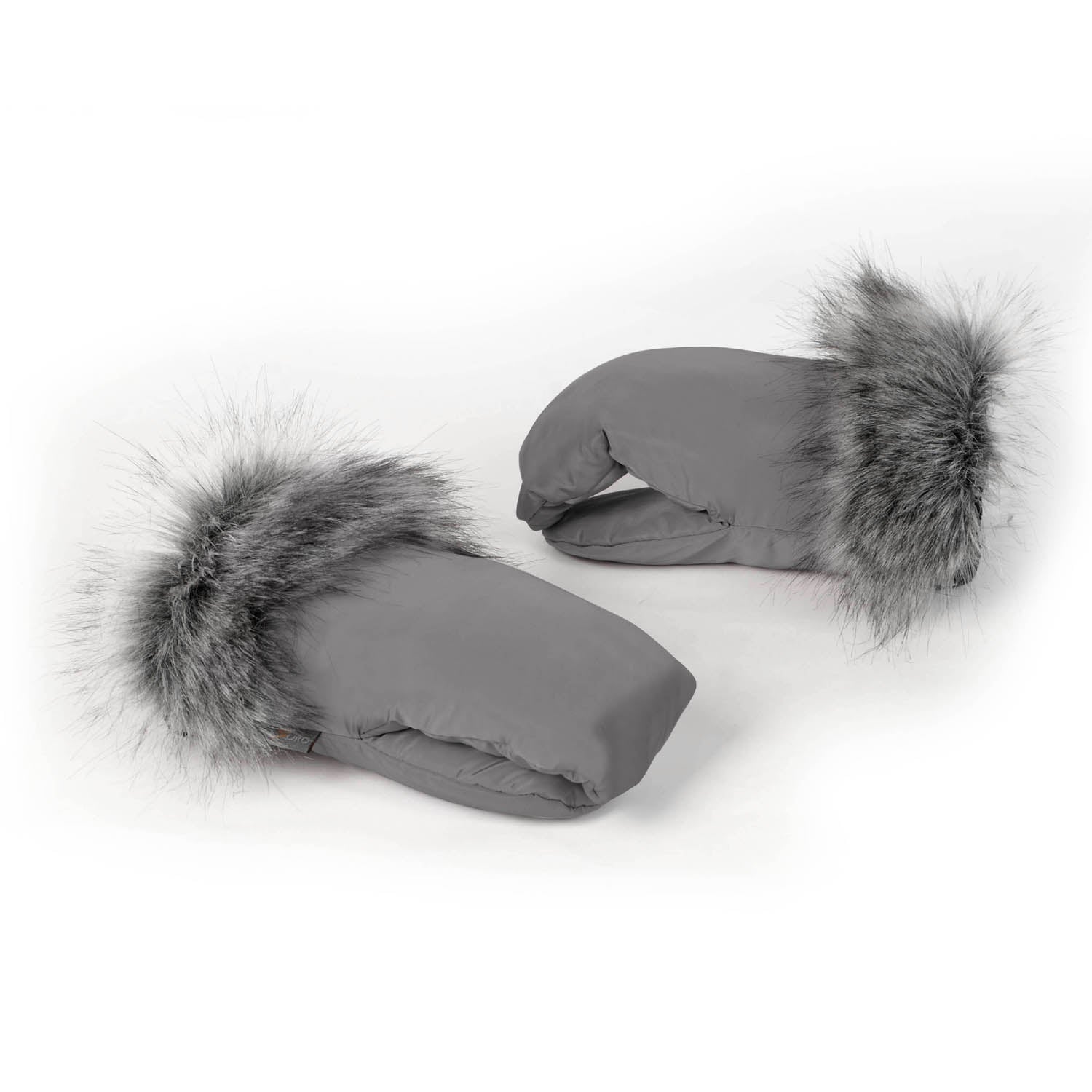 Handschuhe mit Fell für Kinderwagen – Handwärmer - Grau - Handschuhe