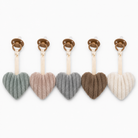 schnullerkette cord herz creme braun geau beige mint rosa
