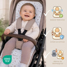 Sitzauflage Musselin Rosen für den Kinderwagen - universell passend District for Kids