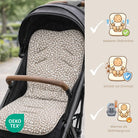Sitzauflage Musselin Leoprint für den Kinderwagen - universell passend District for Kids