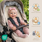 Sitzauflage Teddystoff Bouclé für den Kinderwagen - universell passend District for Kids