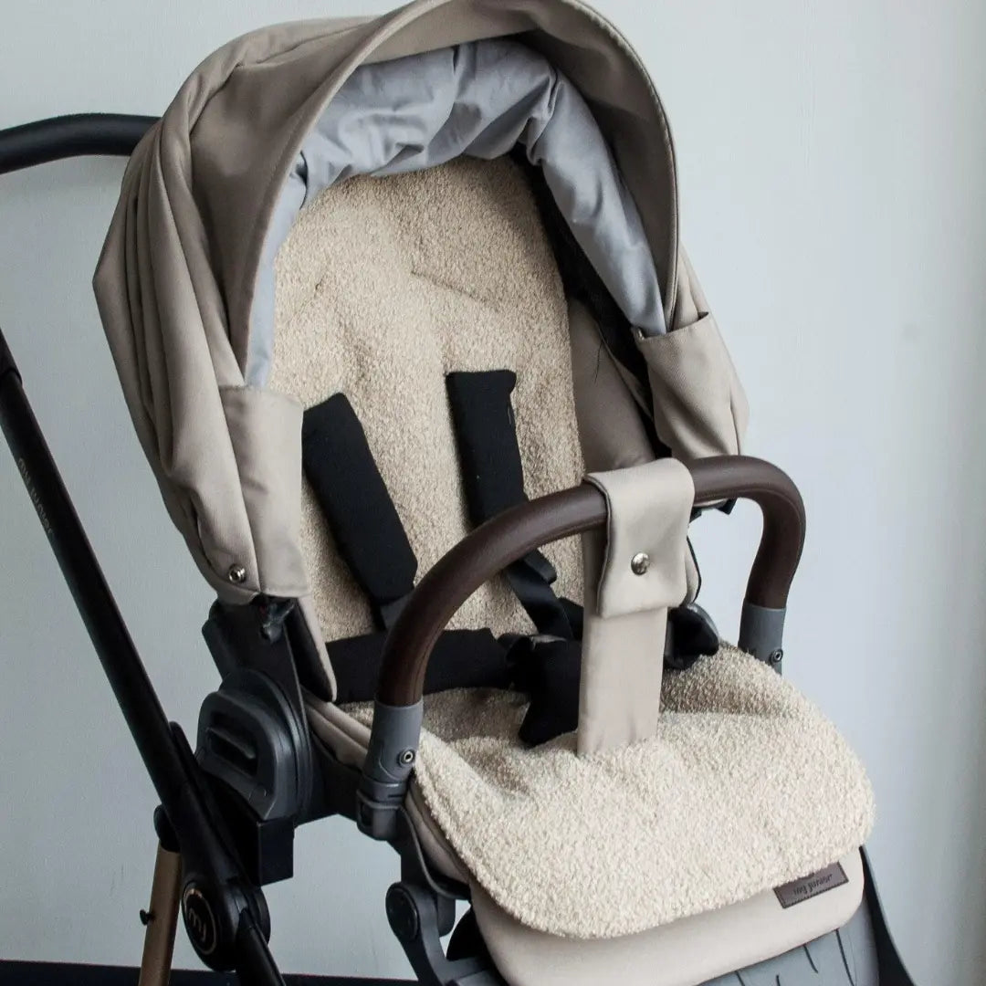Sitzauflage Teddystoff Bouclé für den Kinderwagen - universell passend District for Kids