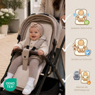Sitzauflage Baumwolle kariert für den Kinderwagen - universell passend District for Kids