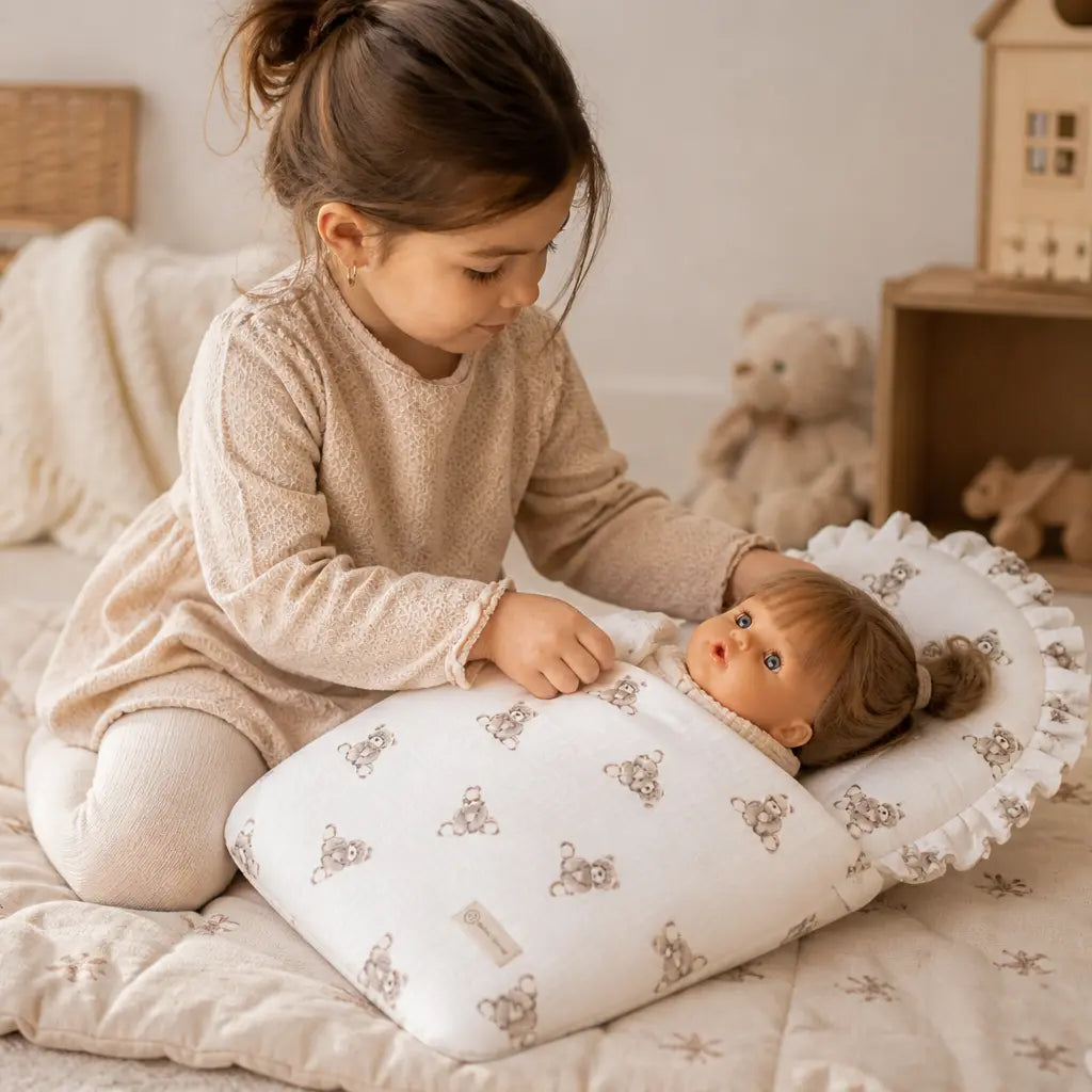 Babyschlafsack für Puppen & Kuscheltiere - Musselin Muster District for Kids