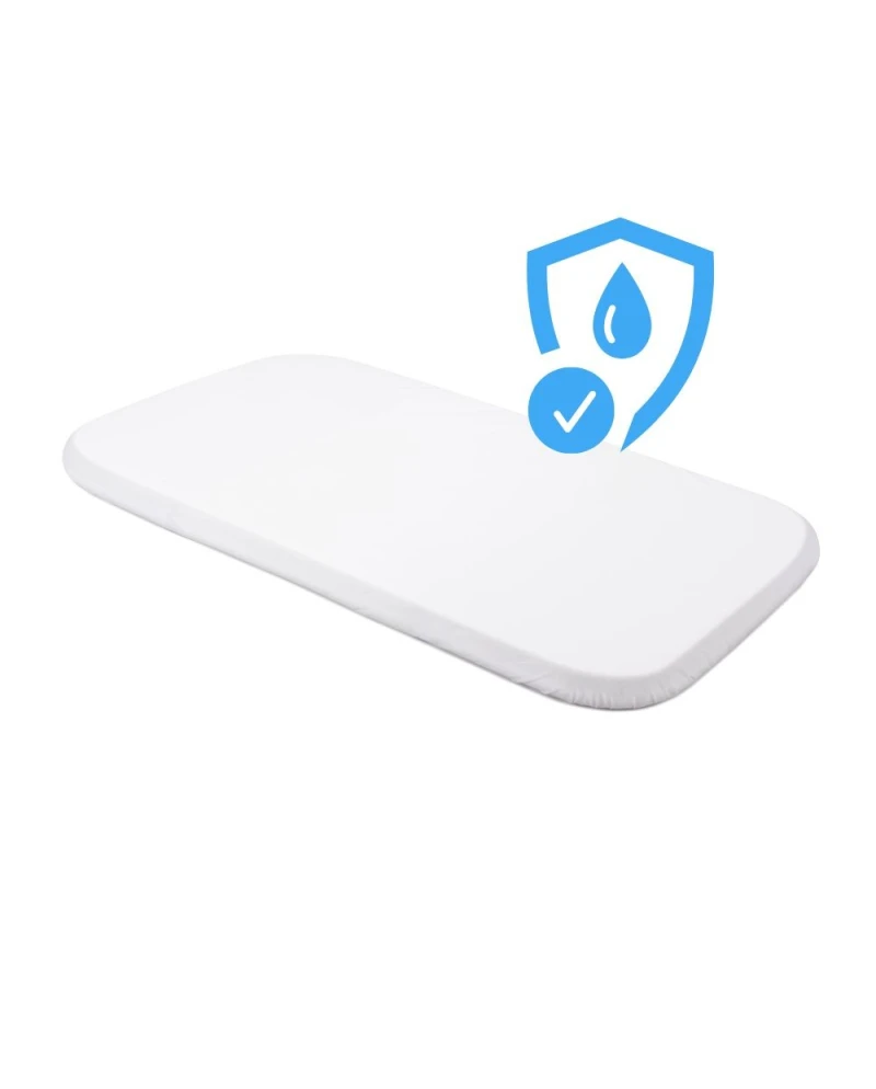 Spannbettlaken wasserdicht quadrat 7-in-1 Babybetten – Schutz & Komfort in einem - Weiß - Bettlaken