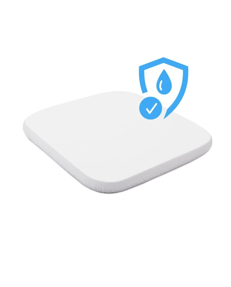 Spannbettlaken wasserdicht klein quadrat 7-in-1 Babybetten – Schutz & Komfort in einem - Weiß - Bettlaken