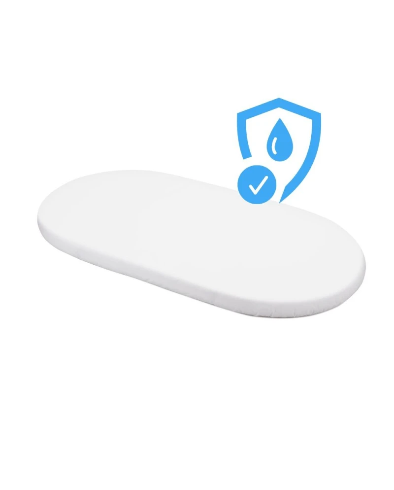 Spannbettlaken wasserdicht oval 7-in-1 Babybetten – Schutz & Komfort in einem - Weiß - Bettlaken