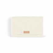 Wickelunterlage Teddystoff Bouclé – praktische Windeltasche für unterwegs - Creme - Wickelauflage