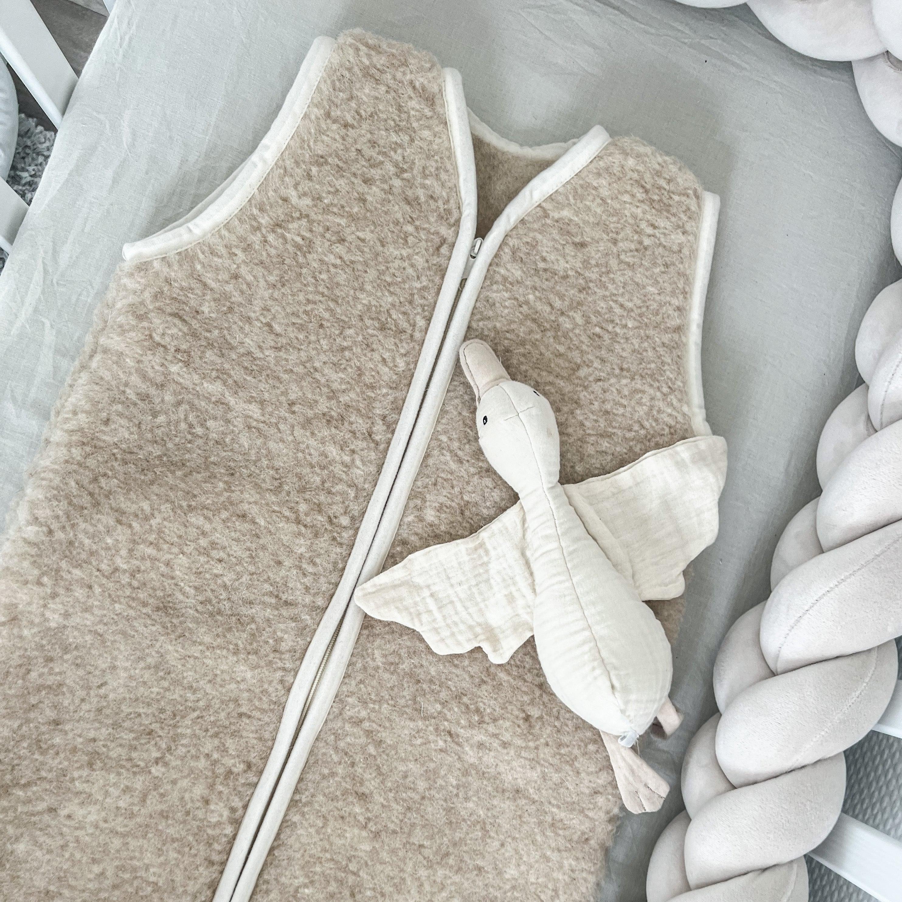 Babyschlafsack Merinowolle Wollwalk | 3.5 TOG-Babyschlafsack-District for Kids-70 cm-3.5 TOG-Beige-District for Kids